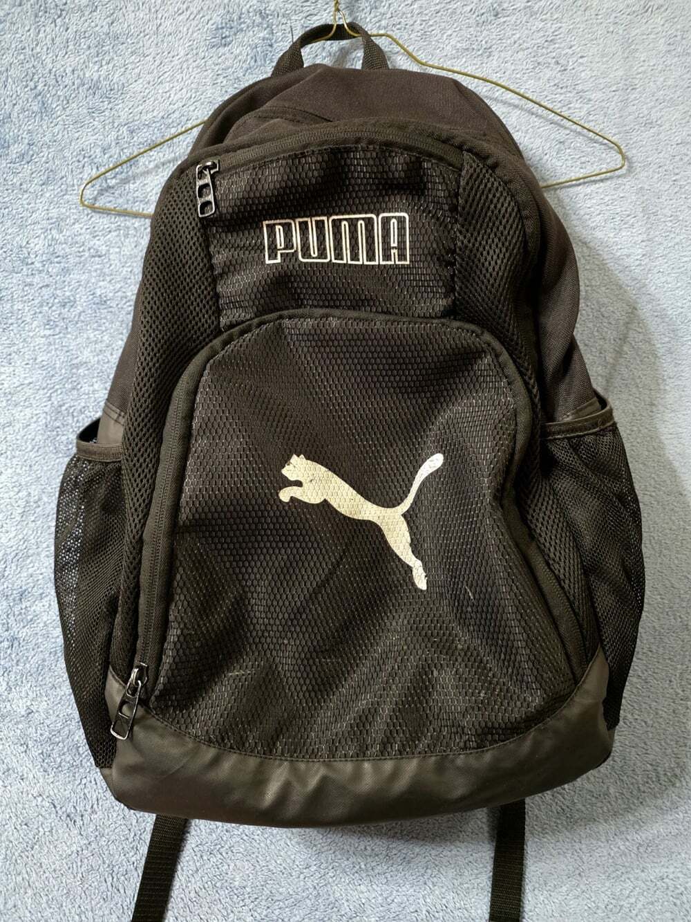 PUMA Evercat Large Backpack Black School Book Bag 4 Zipper